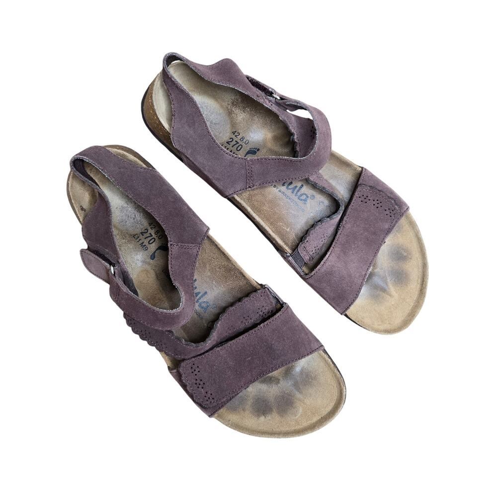 BETULA Women’s Brown Suede Strappy Cork Bed Sandals Size 42